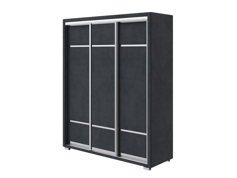 Шкаф Орматек Шкаф-купе 3х дв Orma Soft 2 без зеркал Ткань Велюр Teddy Древесный уголь 177x60 121230₽